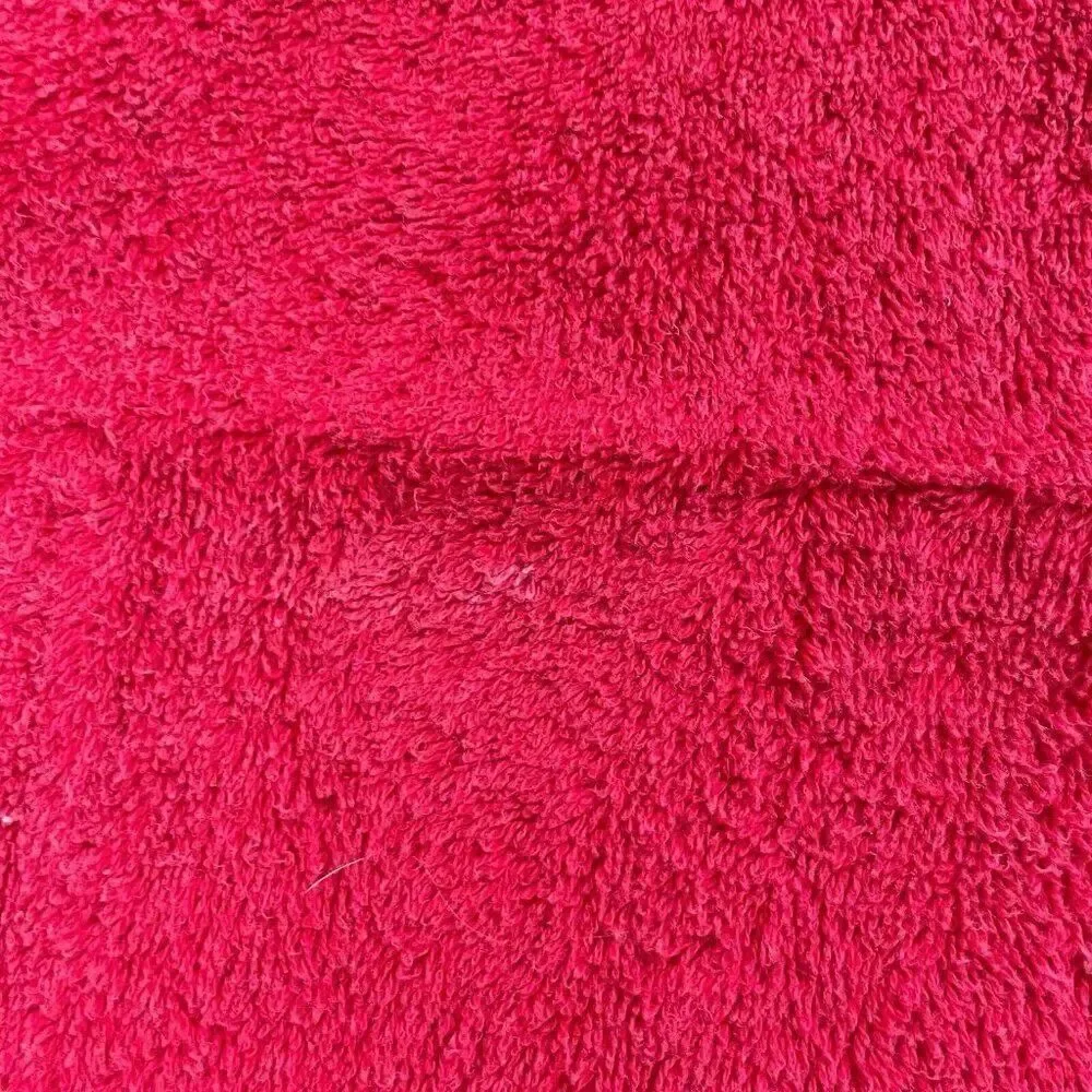 Vintage 1980s Royal Velvet Fieldcrest Red Cotton Bath Towels Set 2 USA 48 x 27
